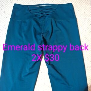 Fitbooty Apparel Size 2X Emerald Strappy back